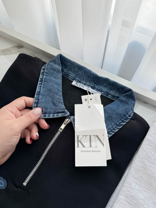 دورس یقه جین KTN داخل کرک