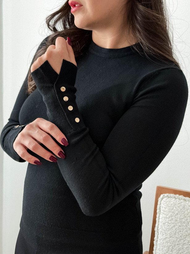 بافت زنانه زارا ZARA مدل سرآستین دکمهدار